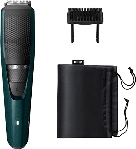 PHILIPS BT3231/15 Smart Beard Trimmer - Power adapt technology for precise trimming- Quick Charge; 20 settings; 60 min run time, Green