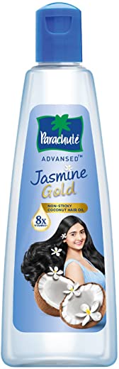 Parachute Advansed Jasmine Gold Coconut Hair Oil with Vitamin E for Super Shiny Hair, Non-sticky, 500ml