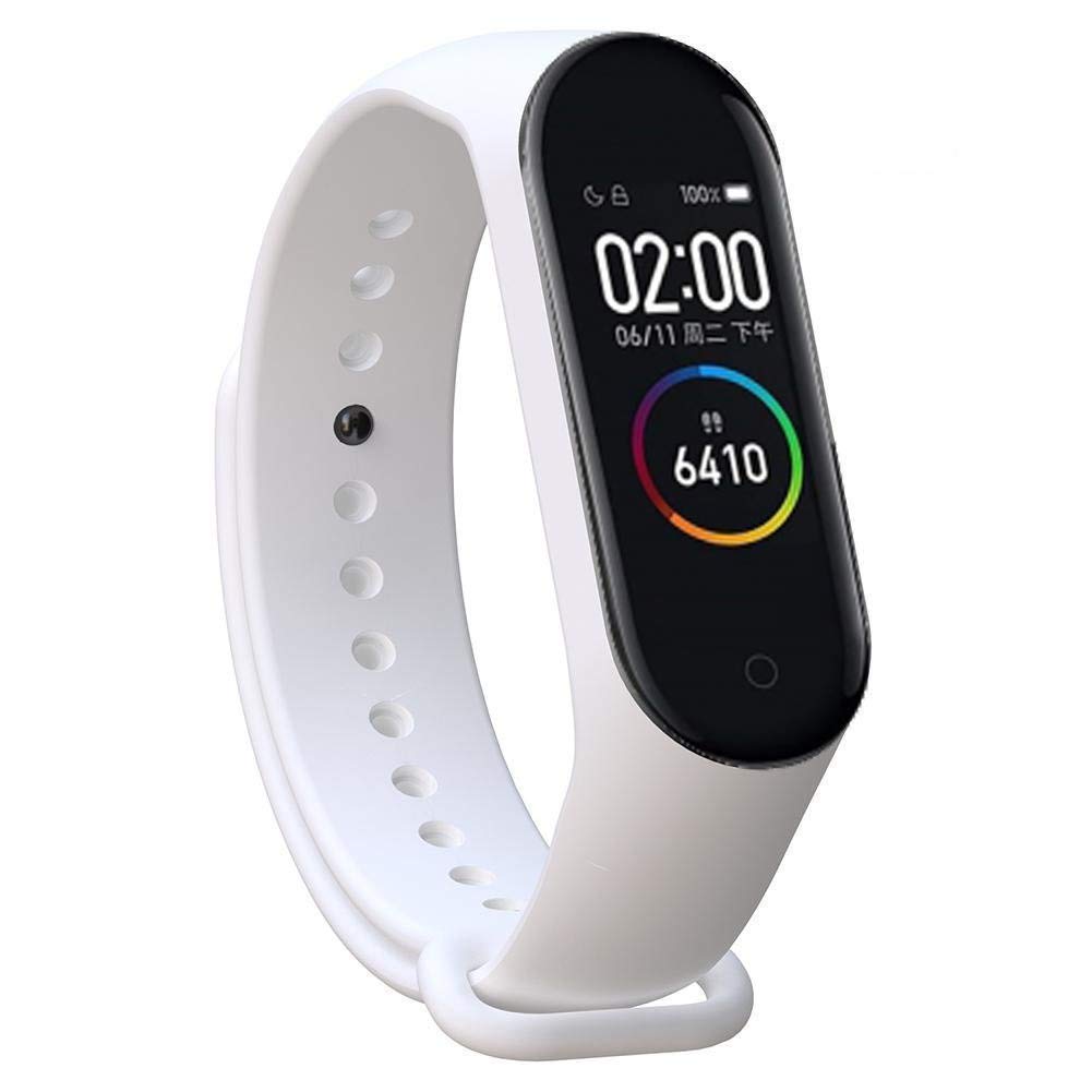 Hadwin Smart Band M4 – Fitness Band, 1.1-inch Color Display, USB Charging, Activity Tracker, Men’s and Women Health Tracking, Compatible All Androids iOS Phone (White)