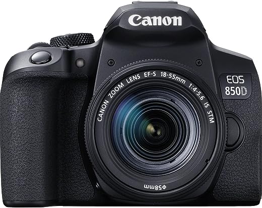 Canon EOS 850D 24.1 Digital SLR Camera (Black) with EF S18-55 IS STM Lens