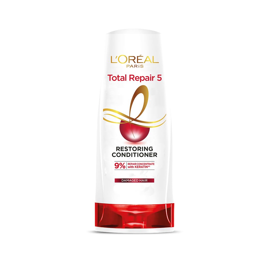 L'Oréal Paris Conditioner, For Damaged and Weak Hair, With Pro-Keratin + Ceramide, Total Repair 5, 180ml
