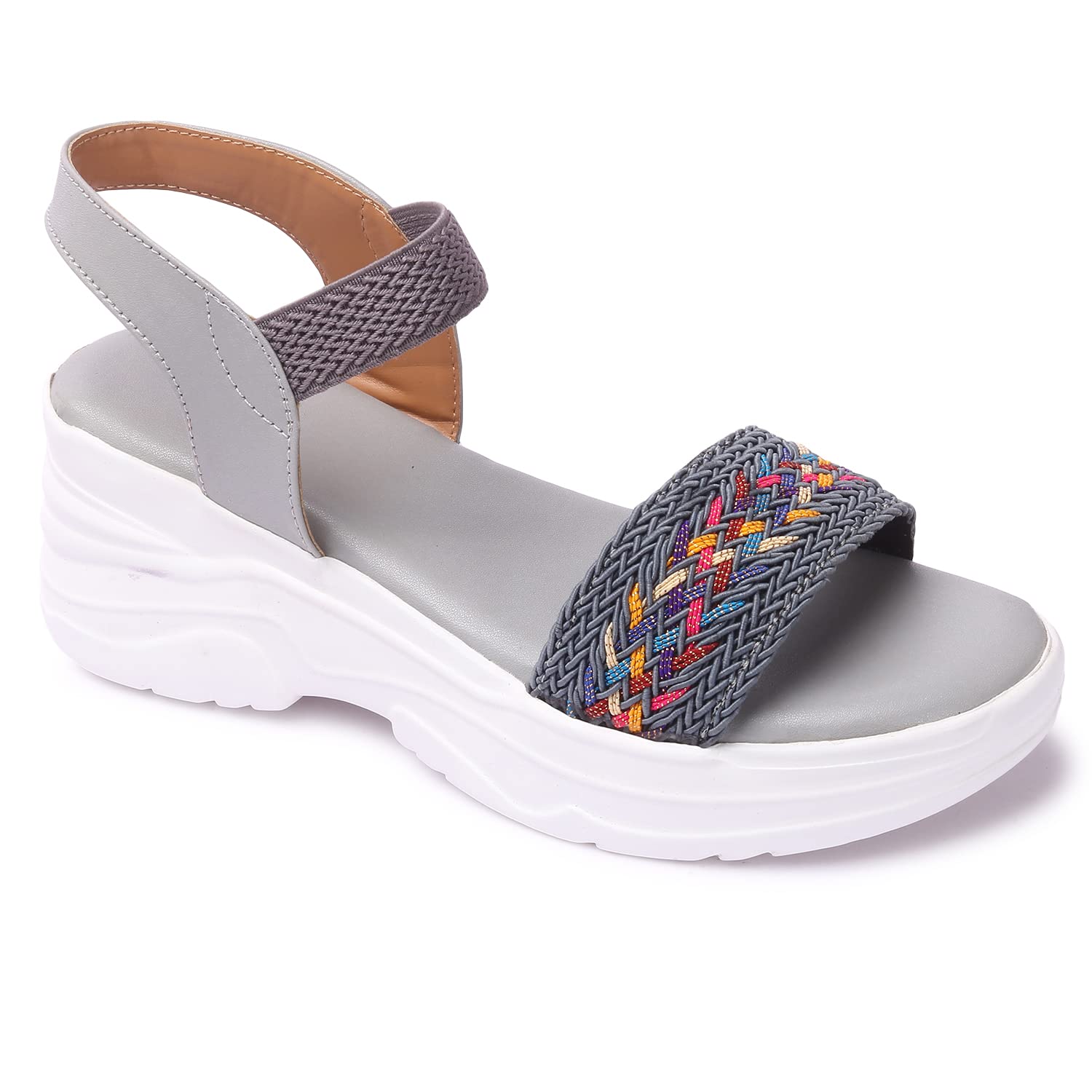 Elibolz Womens & Girls First Choice Wedge Heel Sandals (Grey)