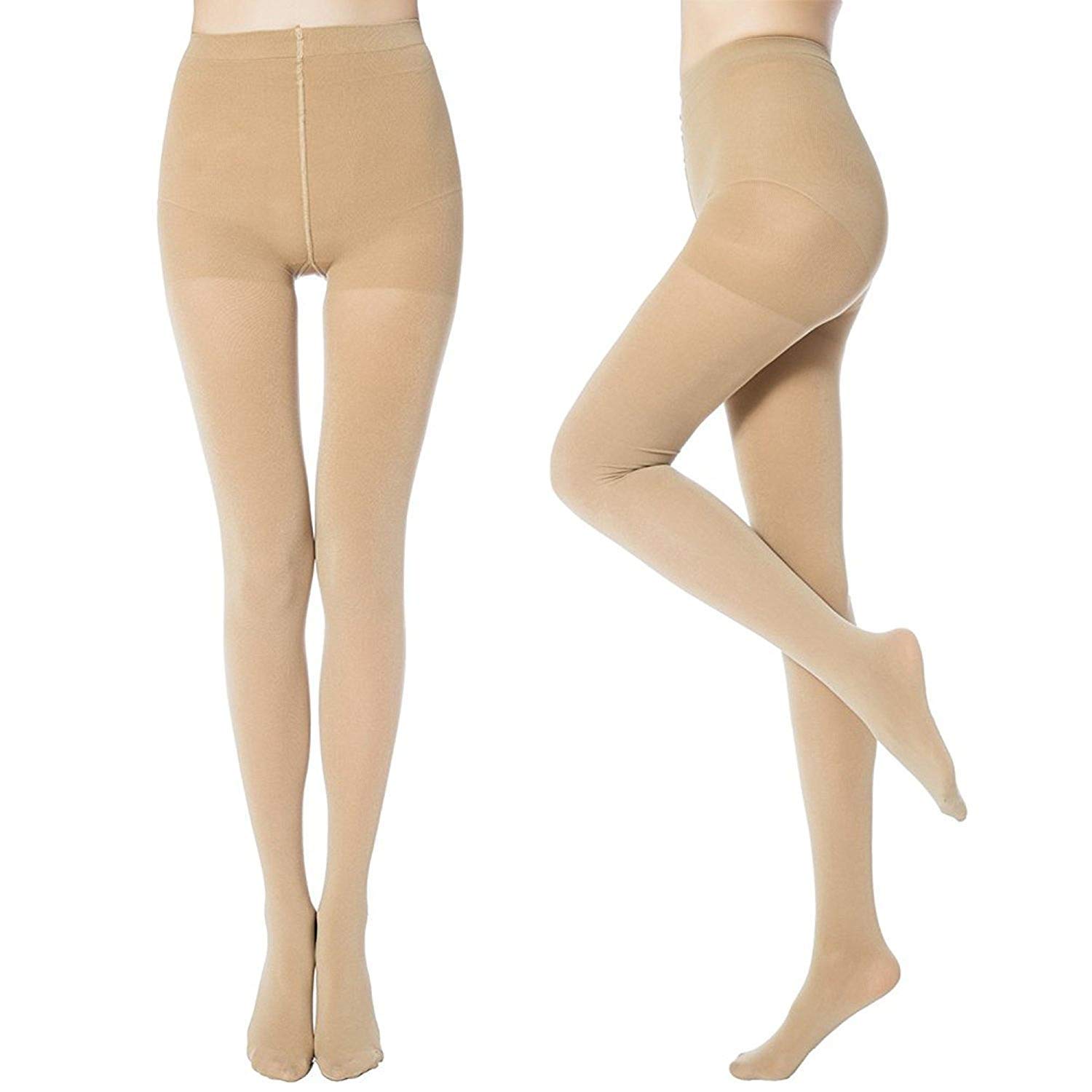 INFISPACE® Women & Girl's Full Length High Waisted Pantyhose Stockings (Pack of 2)