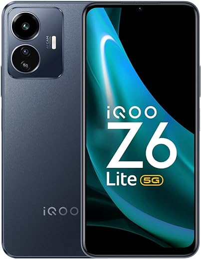 iQOO Z6 Lite 5G by vivo (Stellar Green, 4GB RAM, 64GB Storage) | World's First Snapdragon 4 Gen 1 | 120Hz Refresh Rate | 5000mAh Battery | Travel Adapter to be Purchased Separately