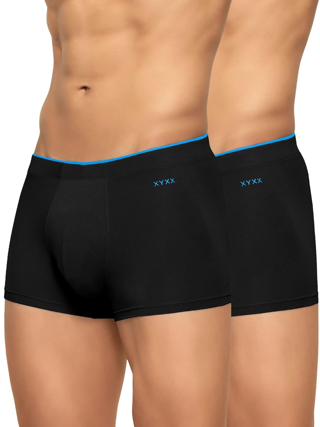 XYXX Men's Underwear Uno IntelliSoft Antimicrobial Micro Modal Trunk Pack of 2