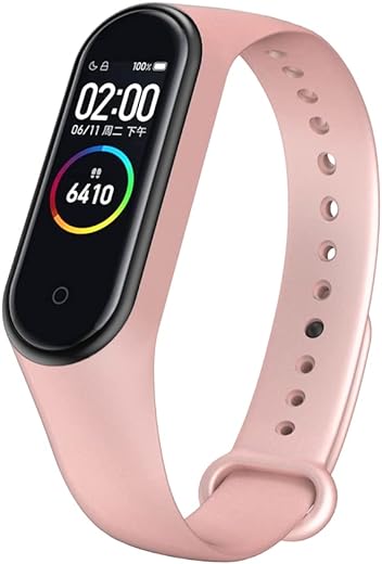 Hadwin Smart Band M4 – Fitness Band, 1.1-inch Color Display, USB Charging, Activity Tracker, Men’s and Women’s Health Tracking, Compatible All Androids iOS Phone (Girlish Pink)