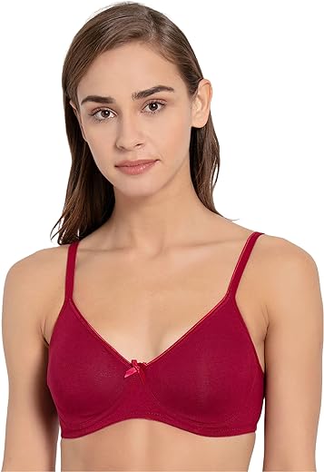 Jockey | Style 1245 | Women's Underwired Seamless Padded Super Combed Cotton Elastane Stretch Medium Coverage Multiway Styling T-Shirt Bra with with Detachable Straps