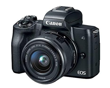 (Renewed) Canon EOS M50 24.1MP Mirrorless Digital SLR Camera (Black) with EF-M 15-45 is STM Lens