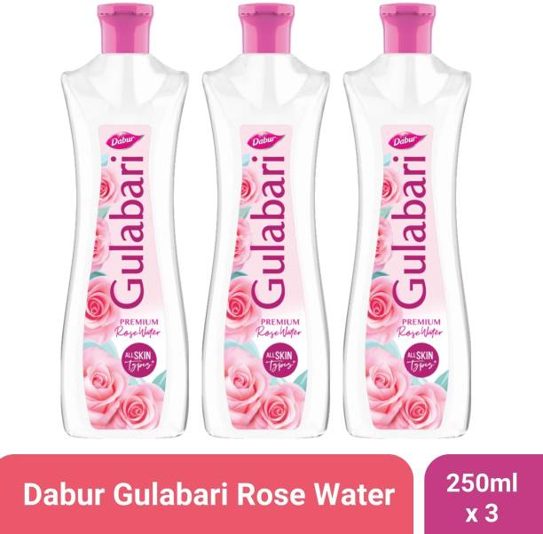 Dabur Gulabari Rose Water, 250 ml (Pack of 3) Men & Women