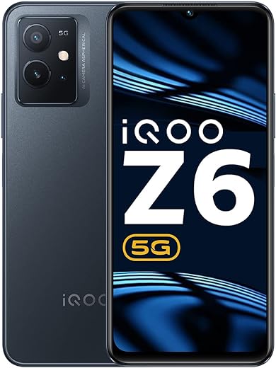 iQOO vivo Z6 5G (Dynamo Black, 6GB RAM, 128GB Storage) | Snapdragon 695-6nm Processor | 120Hz FHD+ Display | 5000mAh Battery
