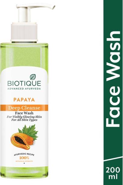 BIOTIQUE Papaya Deep Cleanse For Glowing Skin| All Skin Types| Men & Women Face Wash