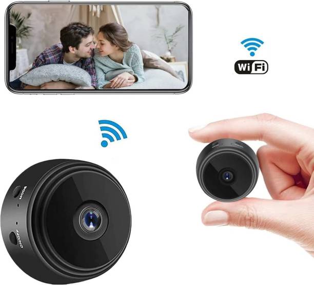 Bzrqx MINI CAMERA Mini Spy Camera, Wireless WiFi Camera Home Security Surveillance Cam Motion Sports and Action Camera  (Black, 12 MP)