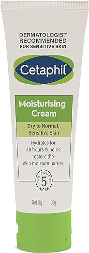 Cetaphil Moisturising Cream for Face & Body , Dry to very dry skin, 80 gm