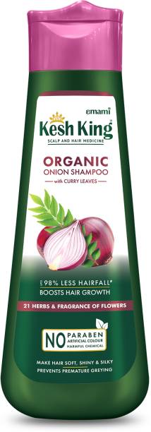 Kesh King Organic Onion Shampoo With Curry Leaves | Reduces Hair Fall Upto 98%