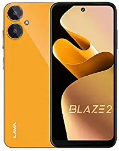 LAVA Blaze 2 (Glass Orange, 128 GB)