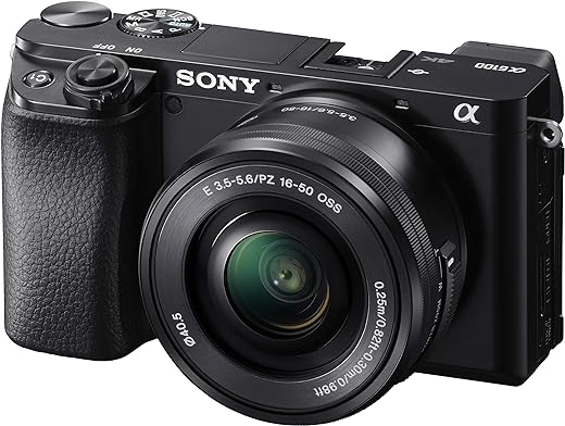 Sony Alpha ILCE 6100L 24.2 MP Mirrorless Digital SLR Camera with 16-50 mm Power Zoom Lens (APS-C Sensor,Fast Auto Focus,Real-time Eye AF,Real-time Tracking,4K Vlogging Camera & Tiltable Screen), Black