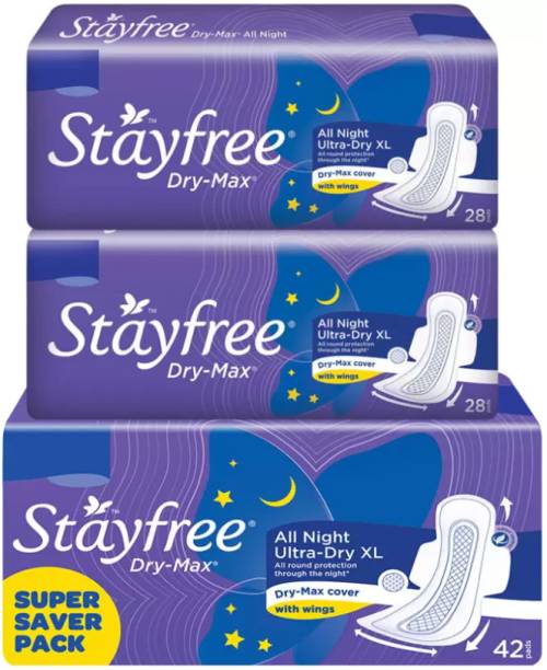 STAYFREE Dry Max All Night combo Sanitary Pad(Pack of 98) Sanitary Pad