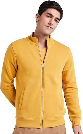 Amazon Brand - Symbol Men's Cotton Blend High Neck Sweatshirt