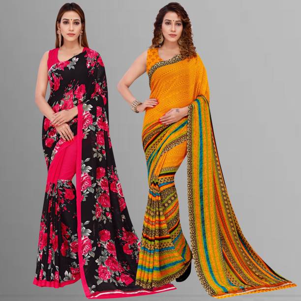 Anand Sarees Floral Print Daily Wear Georgette Saree