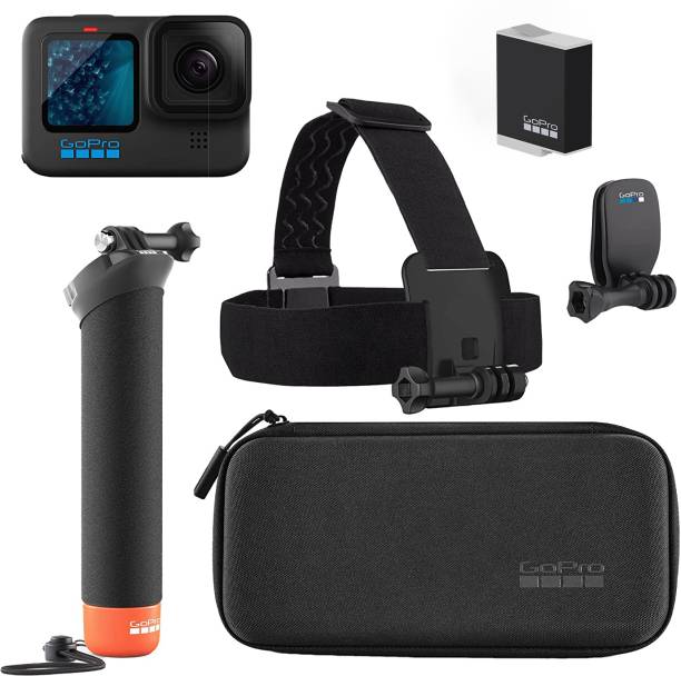GoPro HERO11 Bundle Extra Enduro Battery, The Handler (Floating Hand Grip) Headstrap with Quick Clip Sports and Action Camera  (Black, 27 MP)