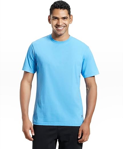 Jockey 2714 Men's Super Combed Cotton Rich Solid Round Neck Half Sleeve T-Shirt