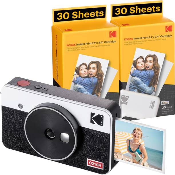 KODAK Mini Shot 2 Retro 2.1" X 3.4" (60 Sheet Bundle) Instant Camera  (White)