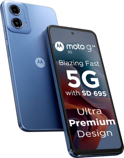Motorola G34 5G (Ice Blue, 128 GB)
