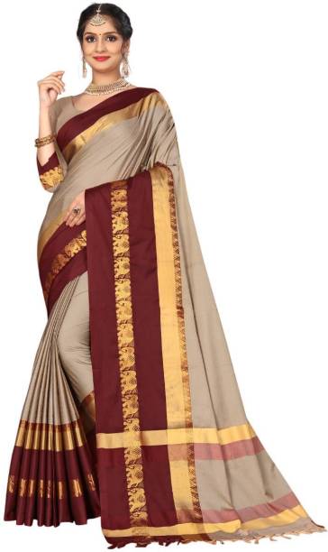 Niyati Creation Self Design Mysore Cotton Silk Saree