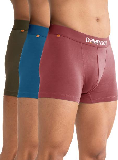 Pack of 3 3 Pack Deo-Cotton Tonal Solid Underwear Solid Men Trunk