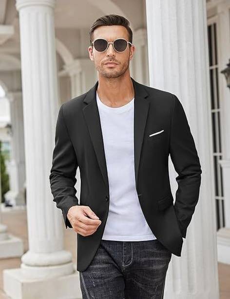 PERSONALITY PLUS Solid Single Breasted Casual Men Blazer
