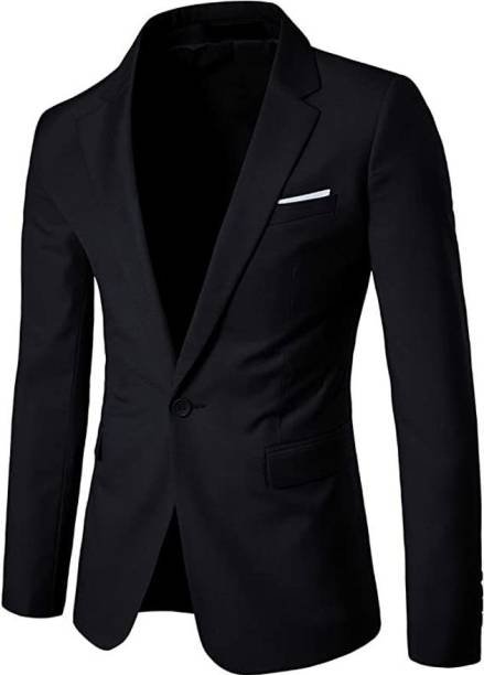 PERSONALITY PLUS Solid Single Breasted Festive, Party, Formal, Casual, Wedding Men Blazer