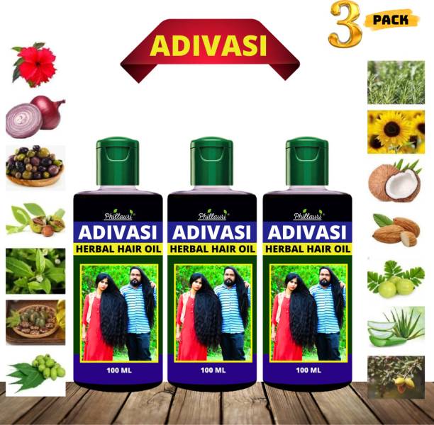 Phillauri Adivasi Herbal Premium quality hair oil for hair Regrowth (Pack of 3) Hair Oil