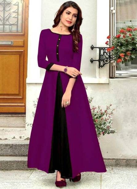 Roopkalan Women Gown Purple Dress
