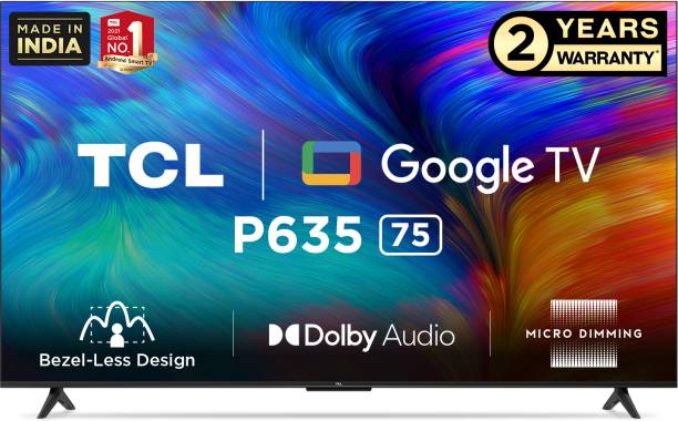 TCL 189 cm (75 inch) Ultra HD (4K) LED Smart Google TV 2022 Edition with Dolby Audio & HDR10