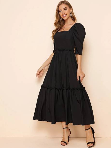 Women Maxi Black Dress