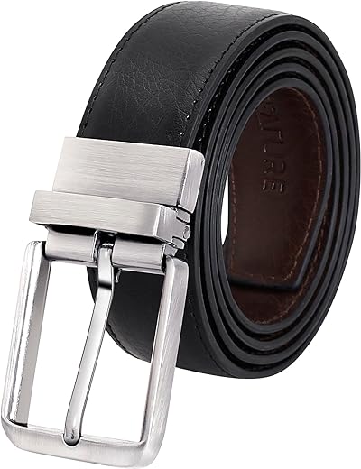 CREATURE Reversible Pu-Leather Formal Belt For Men(Color-Black/Brown||BL-01|| 46 inches length|| Waist upto -40 inches)