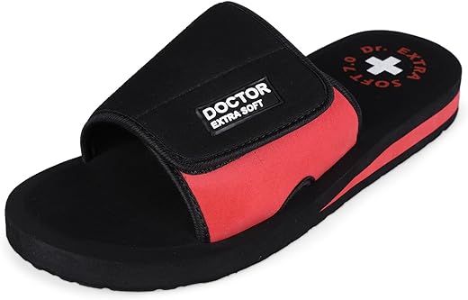 DOCTOR EXTRA SOFT Men's Care Orthopaedic and Diabetic Adjustable Strape Super Comfort Dr Sliders Flipflops and House Slippers for Gent's and Boy's Slides-OR-D-51