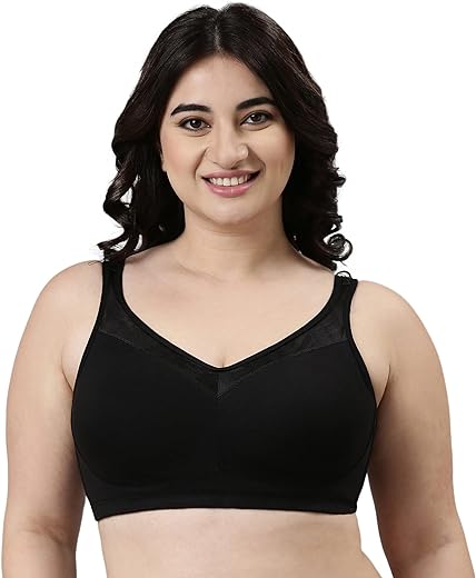 Enamor A112 Full Support Minimizer Cotton Bra for Women Non-Padded, Non-Wired & Full Coverage with Seamless Cup