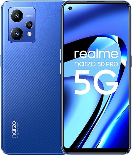 realme Narzo 50 Pro 5G (Hyper Blue 6GB RAM+128GB Storage) Super AMOLED | Advanced Dimensity 920 5G Gaming Processor | 50% Charge in 31 min