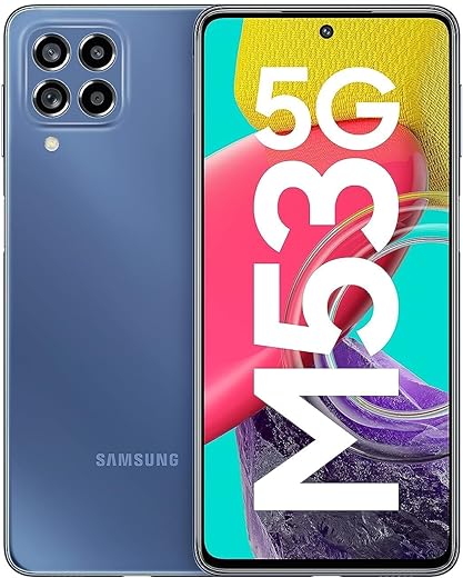Samsung Galaxy M53 5G (Emerald Brown, 8GB, 128GB Storage) | 108MP | sAmoled+ 120Hz | 16GB RAM with RAM Plus | Travel Adapter to be Purchased Separately