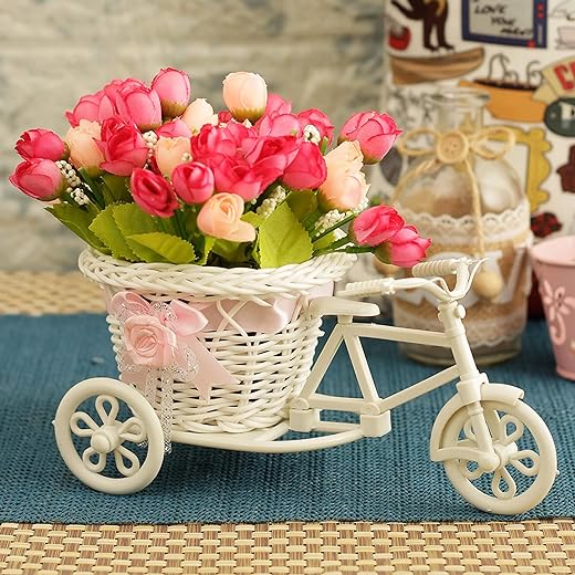 TiedRibbons® Cycle Shape Flower Vase with Peonies Bunches
