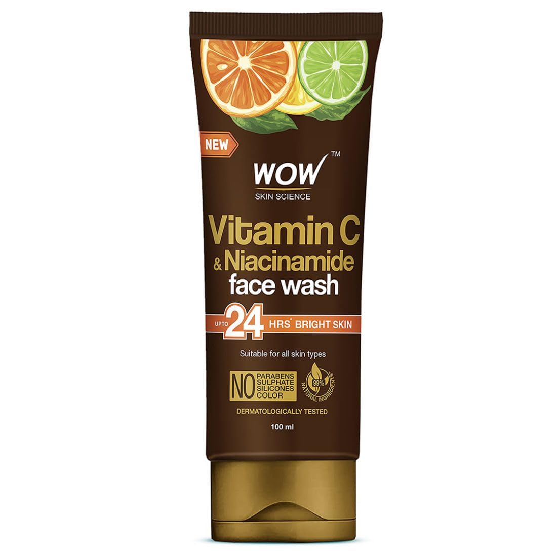 WOW Skin Science Brightening Vitamin C Face Wash - No Parabens, Sulphate, Silicones & Color (100mL)