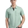 Lux Cozi Men's Half Sleeve Soild Casual Regular Fit T-Shirt with Chest Pocket | Polo Tshirt for Men
