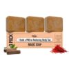 Ghar Soaps Sandalwood & Saffron Magic Soaps For Bath (300 Gms Pack Of 3) | Paraben Free | Chandan & Kesar Bath Soap | Handmade Soaps For Glowing | Skin Brightening Soap For Men & Women